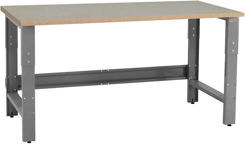 Table & Workbench: 1" Thick Particle Board Top, Height Adjustable Bench - 30" D x 48" L x 30" - 36" H - by BenchPro by GreenHaven Gardens
