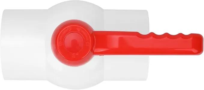 3Inch PVC Ball Valve Water Pipe Shut-off Valve Socket with Red T-Handle for Cold Water Supply lines, Irrigation Pipe fitting System(Socket x Socket), 3" PVC Water Shut-off Valves Fitting, SCH40 by GreenHaven Gardens