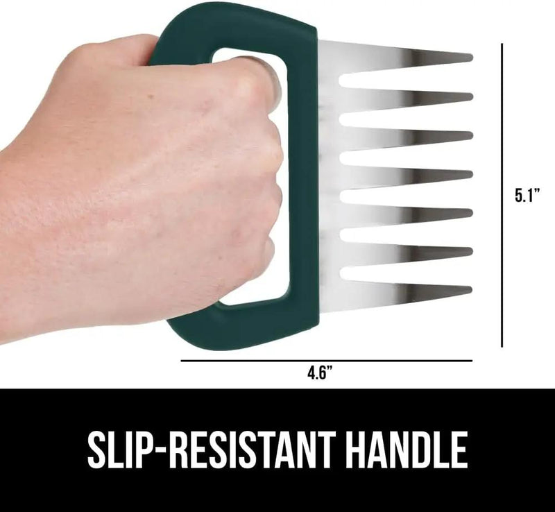 GORILLA GRIP BPA-Free Chicken Shredder Meat Claws, Sharp Stainless Steel Food Shredding Fork, Comfortable Handle, Easily Shred Pulled Pork, Taco Meats, Kitchen Smoker BBQ Tool, Dishwasher Safe, Hunter by GreenHaven Gardens