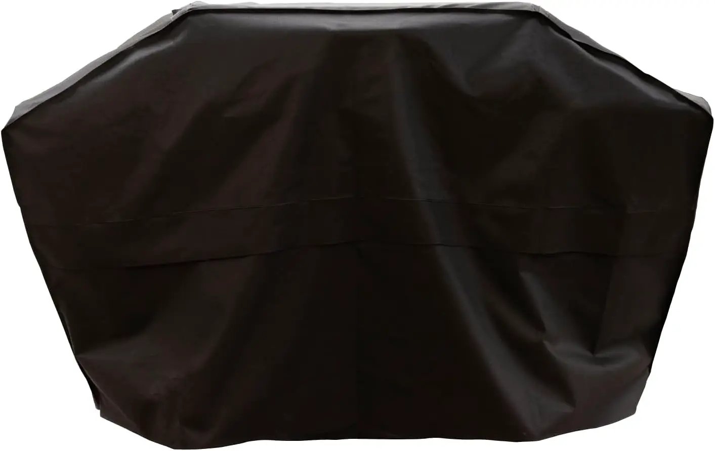 56" Gas Grill Cover, Water-Resistant Heavy Duty Polyester PVC Blend, Adjustable Straps, Built-in Pouch, Designed for Standard 3 & 4-Burner BBQ Grills, Black - 700-20141 by GreenHaven Gardens
