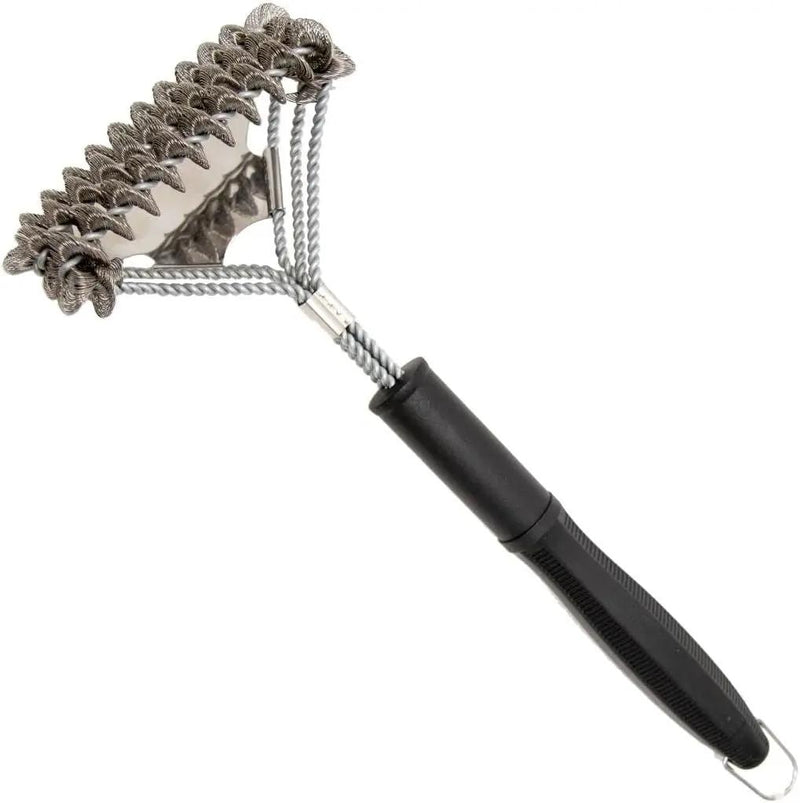 Valore BBQ Brush Bristle Free – 2 in 1 Grill Scraper & Barbecue Brush – Stainless Steel BBQ Grill Brush & BBQ Scraper Combo for Outdoor Grills – BBQ Brushes for Grill by GreenHaven Gardens