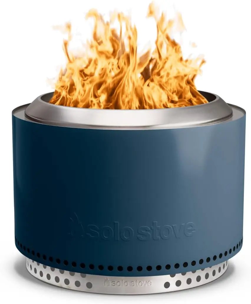 Solo Stove Yukon 2.0, 27 Inch Smokeless Fire Pit with Removable Ash Pan - Wood Burning Portable Stainless Steel Outdoor Fireplace, Stainless Steel, Ideal for 6 or More People, 38 lbs, Water by GreenHaven Gardens