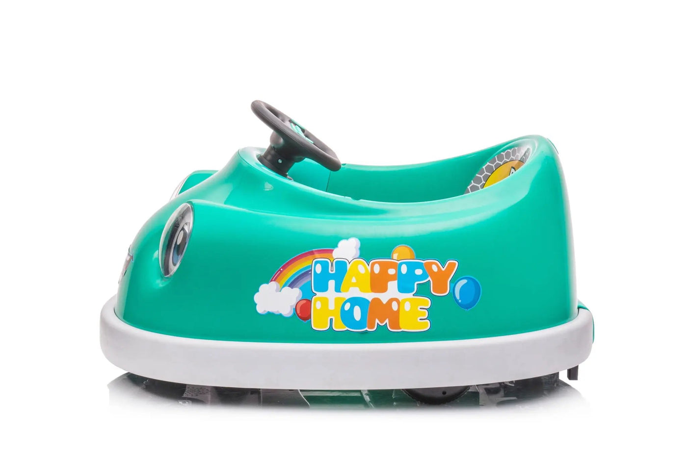 Bumper Car For Kids, 12V Dual Drive 1-6 Years Old Children's Electric Car With Pushrod Dinner Plate USB Bt Music Rocking Horse Mode Anti-Collision Bumper Ride On Car by HouseOfZazla