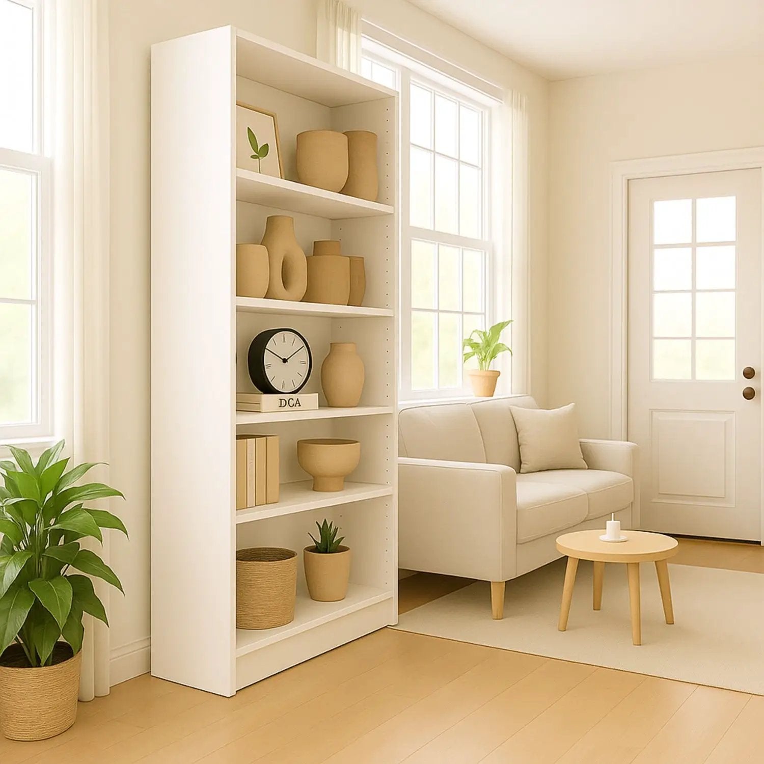 5 Tier Bookshelf Storage Cabinet With Anti-Tip Kit by HouseOfZazla