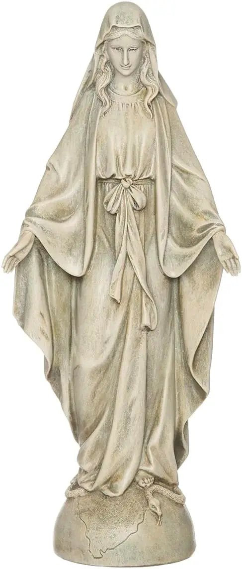 Joseph's Studio by Roman Inc., Our Lady of Grace, Garden Collection, Religious Statue, Holy Family, Memorial, Angel, Patron Saint, Garden Décor (14x5x3) by GreenHaven Gardens