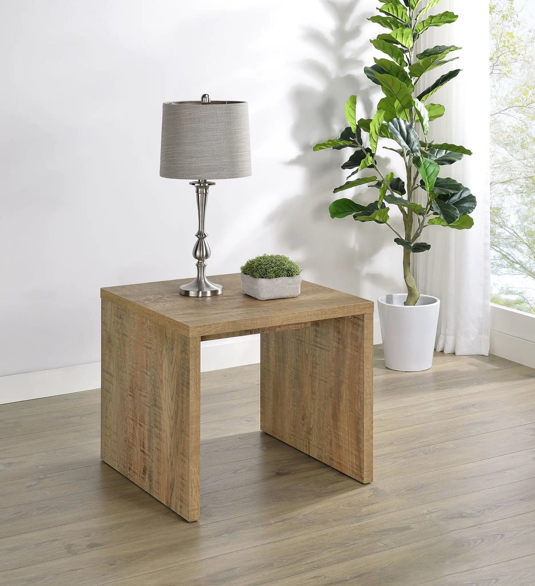 Canoga Engineered Wood Accent Side End Table Mango by Unique Piece Furniture