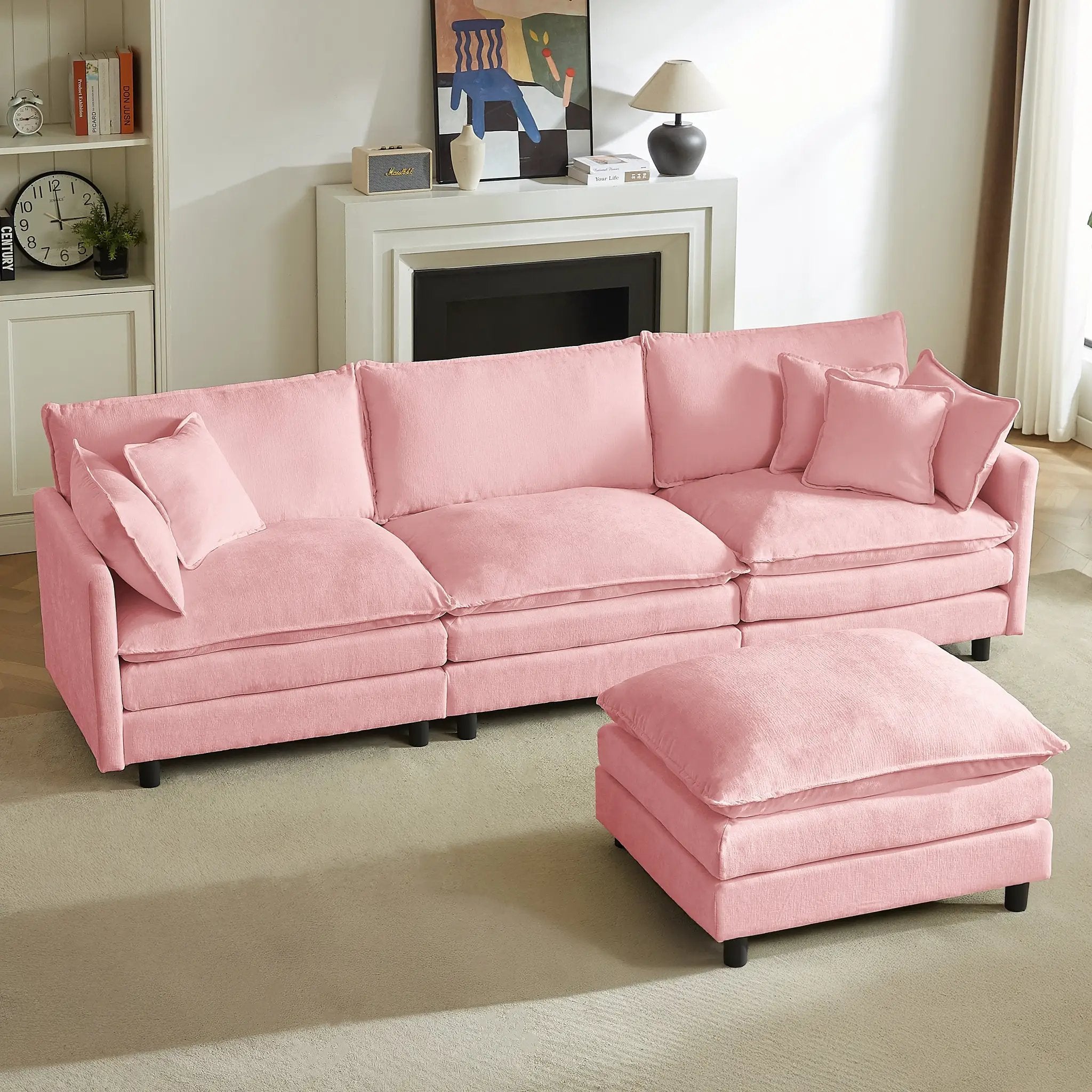 Modular Sectional Sofa - 110 Inch L Shaped Couch Set by HouseOfZazla