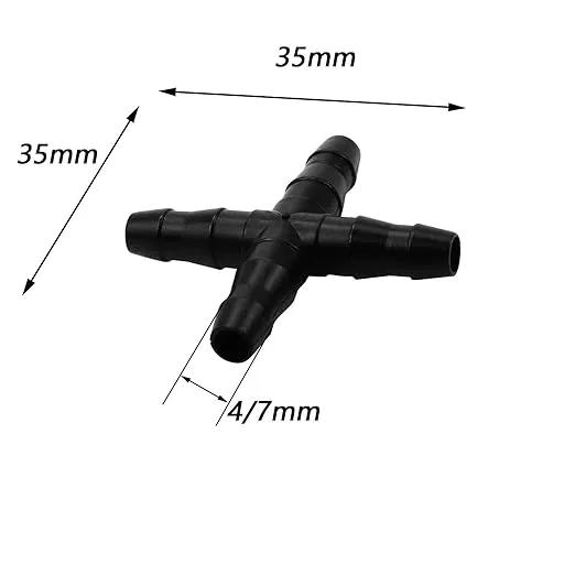 Dnyta 50pcs Drip Irrigation Barbed Coupling for 1/4 Inch Irrigation Tubing Drip Irrigation Fittings Drip Line Connectors Barb Fittings PVC for Plant Drip or Yard Spray Irrigation by GreenHaven Gardens
