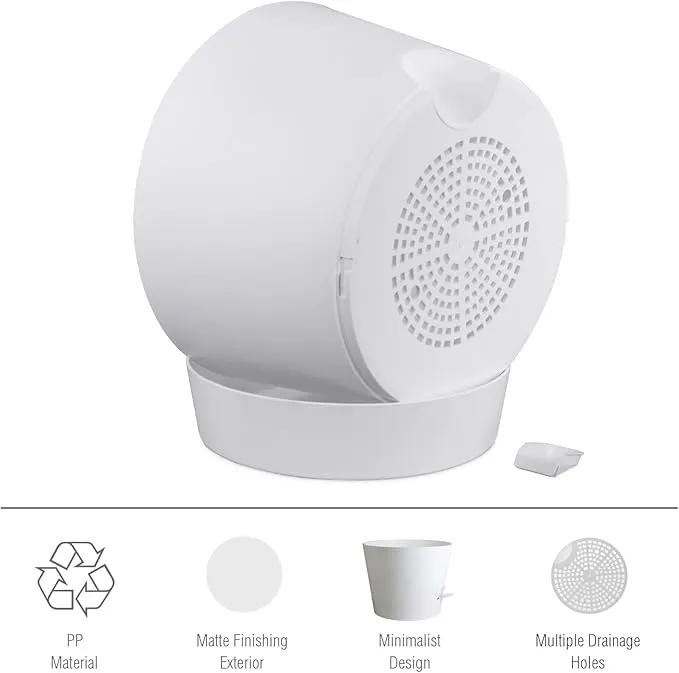 12 inch Large Self Watering Pots for Indoor Outdoor Plants, Flower Plant Pots with Mesh Drainage Holes for Garden House, Plastic Planters with Reservoir for Home, White by GreenHaven Gardens