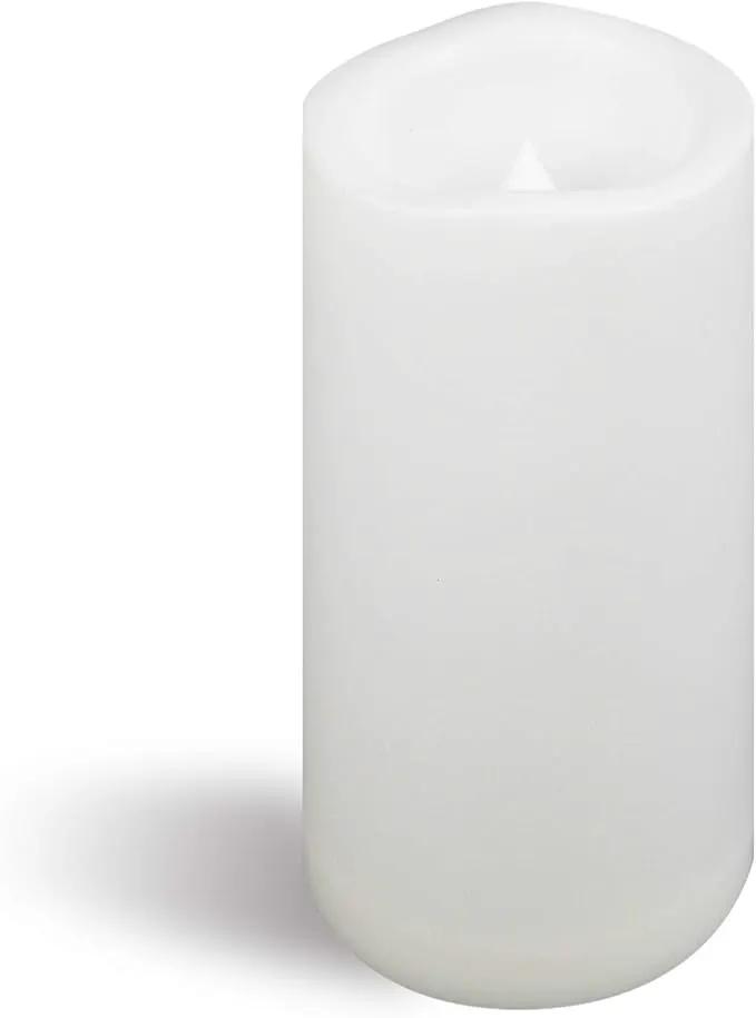 CANDLE CHOICE Waterproof Outdoor Battery Operated Flameless Candle with Timer Large Plastic Resin Bright Flickering Electric LED Pillar Lantern Patio Garden Wedding Christmas Decorations 4”(D) x8”(H) by GreenHaven Gardens