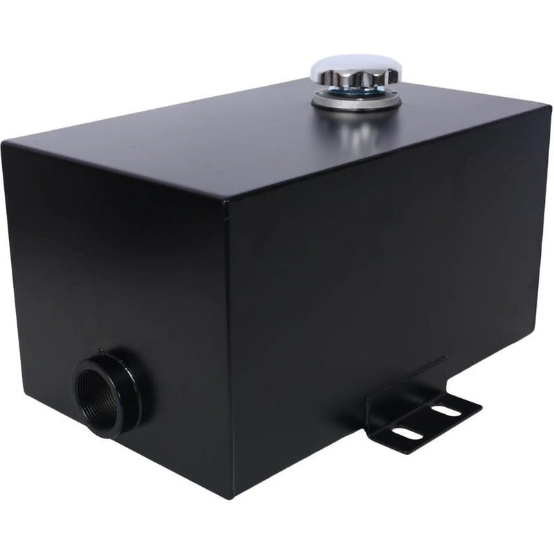 Heavy Duty 5 Gallon Steel Hydraulic Fluid Reservoir Tank With Mounting Foot, 14 Gauge - Black by HouseOfZazla