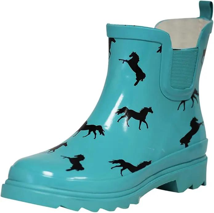 NORTY - Womens Ankle Rain Boots - Ladies Waterproof Winter Spring Garden Boot runs ½ size large by GreenHaven Gardens