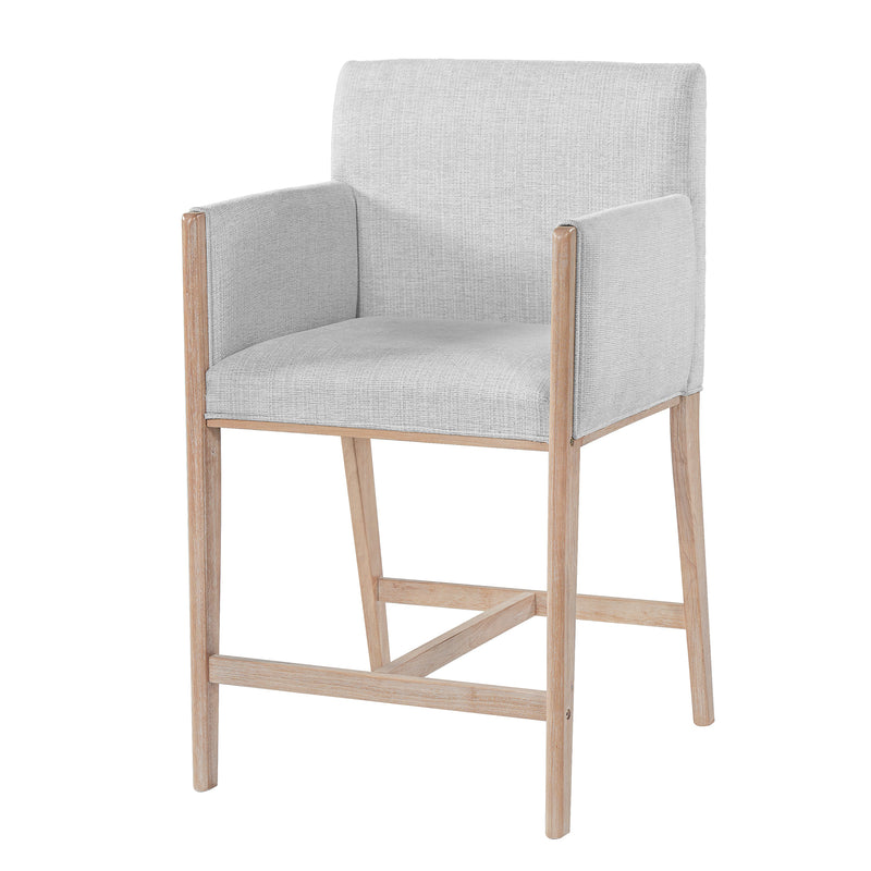 24'' Seat Height Upholstered Counter Stools with Arms - Set of 2 by HouseOfZazla