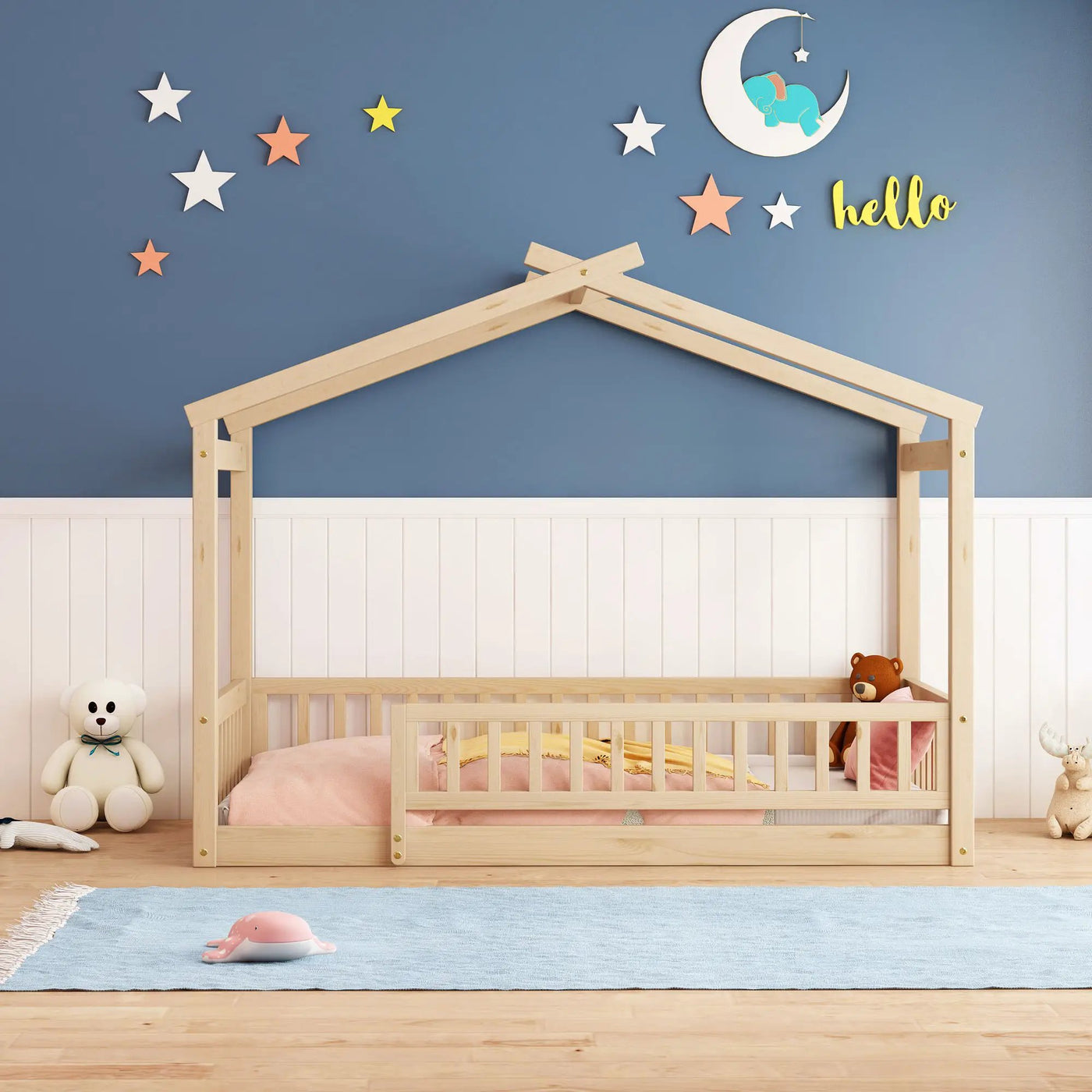 Bed House Bed Frame With Fence by Unique Piece Furniture