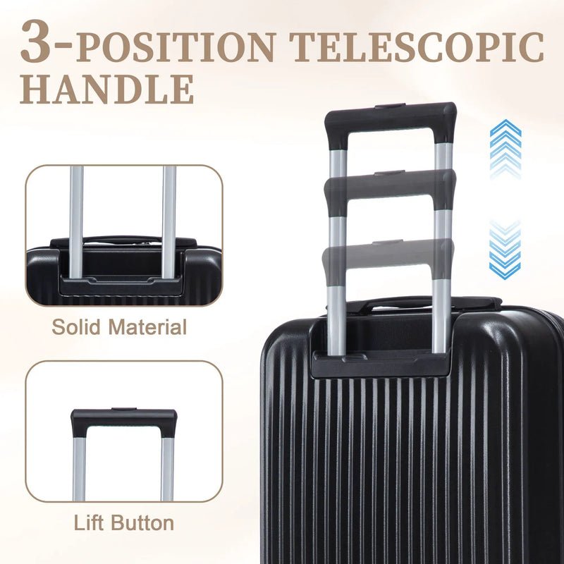 14' & 20' ABS Spinner Wheel Luggage Set with Cosmetic Case by HouseOfZazla