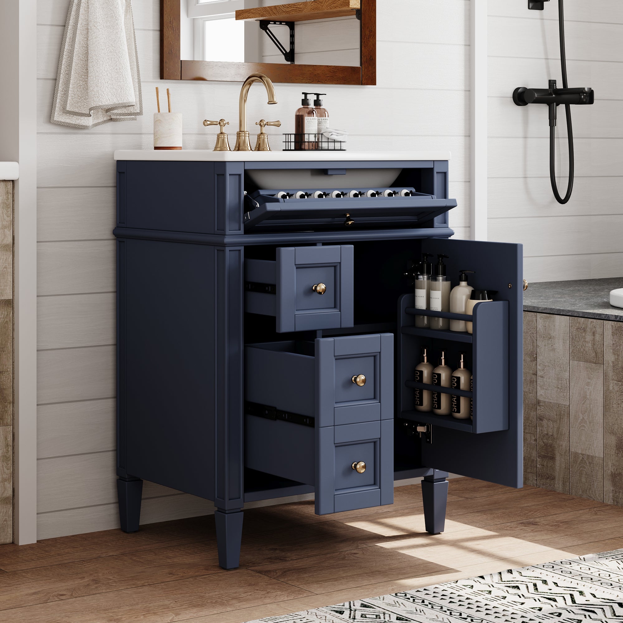 24'' Bathroom Vanity with Top Sink and Storage Cabinet by HouseOfZazla