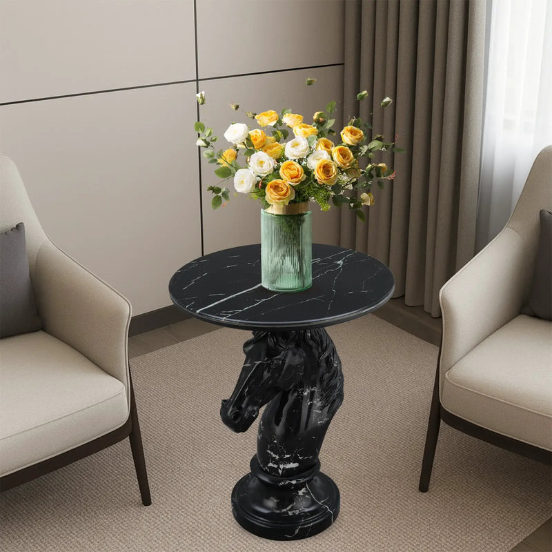 Horse Head Accent Table Animal Statue End Table by HouseOfZazla