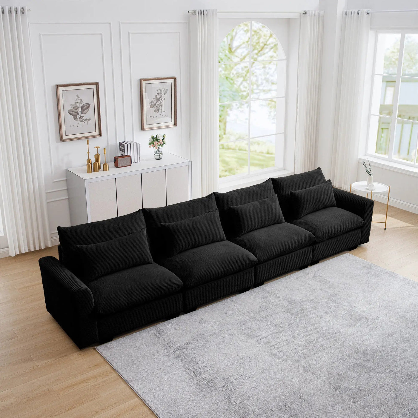 4 Seater Deep Seat Couches for Living Room by HouseOfZazla