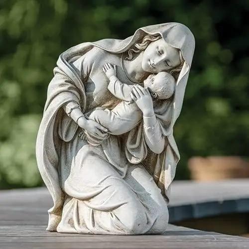 Joseph's Studio by Roman Inc., Kneeling Madonna, Garden Collection, Religious Statue, Holy Family, Memorial, Angel, Patron Saint, Garden Décor (6x10x13) by GreenHaven Gardens