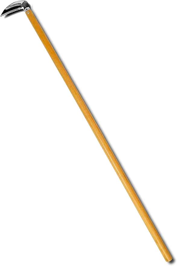 Garden Hoe Long Handle 42-3/4" Heavy Duty Japanese Stainless Steel, Made in JAPAN, Weeding Sickle Tool, Stand Up Weeder Hand Tool by GreenHaven Gardens