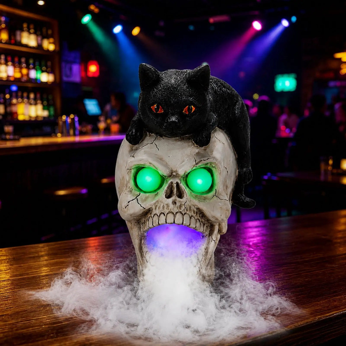 Halloween Cat Skull Statue by HouseOfZazla