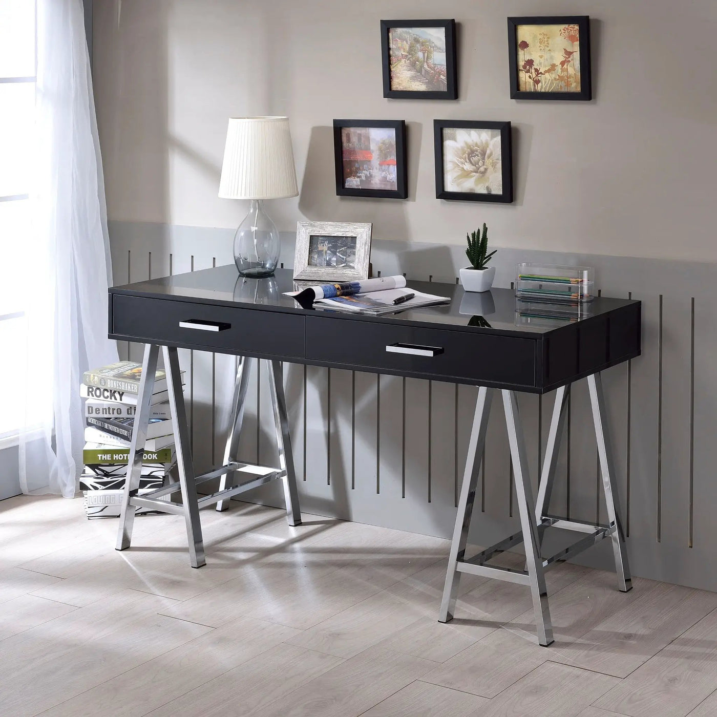 Coleen - High Gloss Writing Desk With USB by Unique Piece Furniture