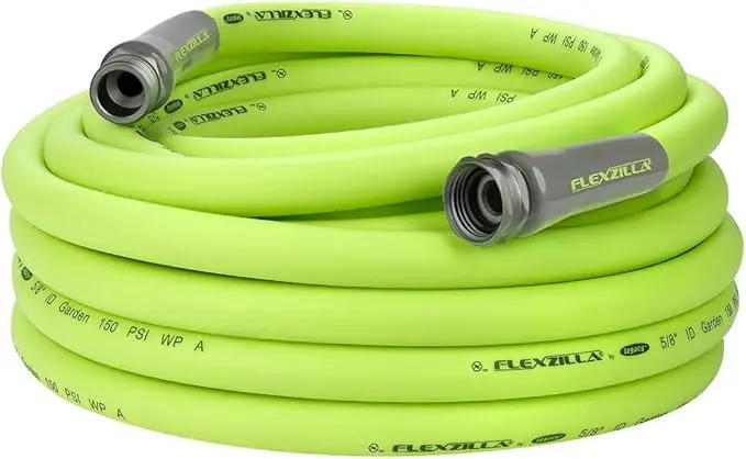 Eden Metal Adjustable 6-Pattern Mobile Rotary Gear Drive Garden Sprinkler Bundle with Flexzilla Garden Hose by GreenHaven Gardens