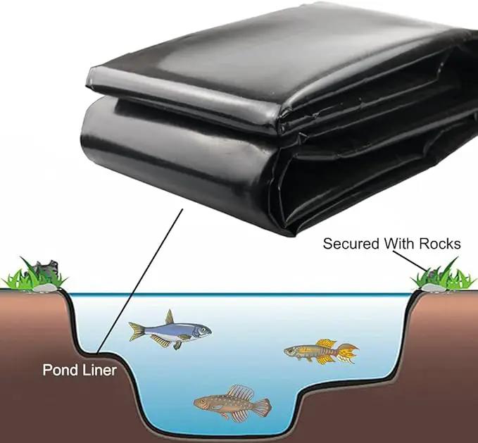 20 Mil Pond Liner, 7x10 Ft Pond HDPE Skins Small Fish Pond Liners Rubber Pond Tarp Easy Cutting Underlayment for Fountains, Waterfall & Water Gardens by GreenHaven Gardens