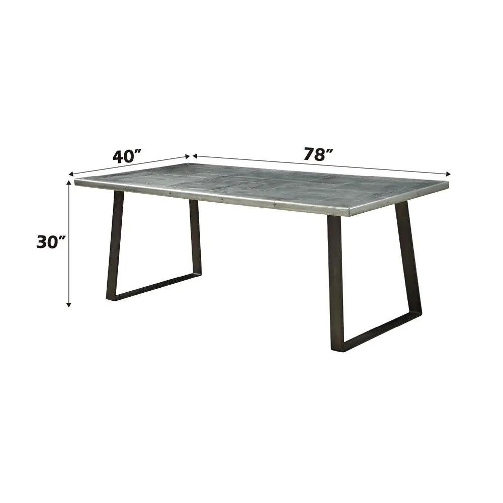 Kaylia - Dining Table - Aluminum & Gunmetal by Unique Piece Furniture