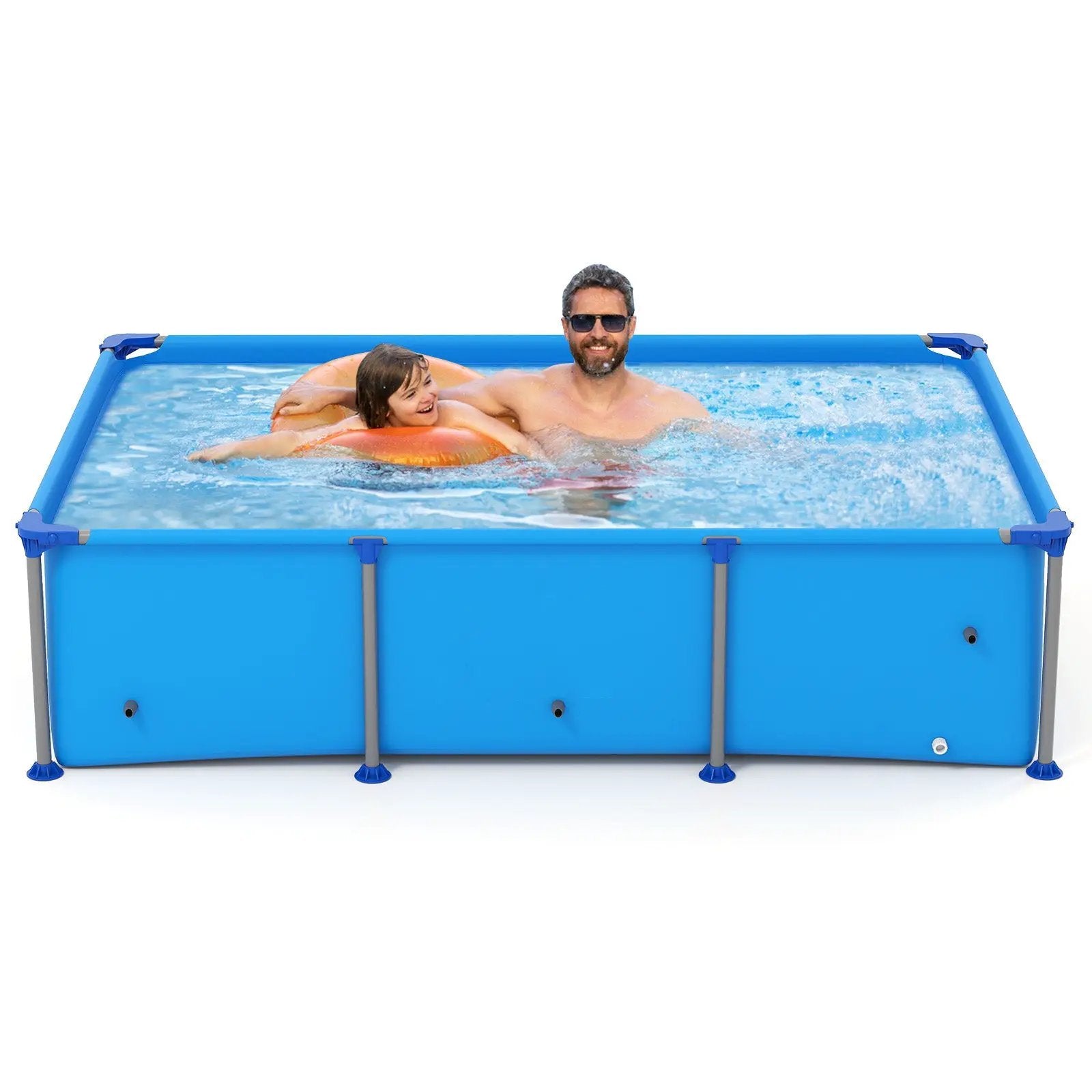 690/978/1158/1617 Gal Outdoor Family Swimming Pool with Metal Frame by DirectDeals