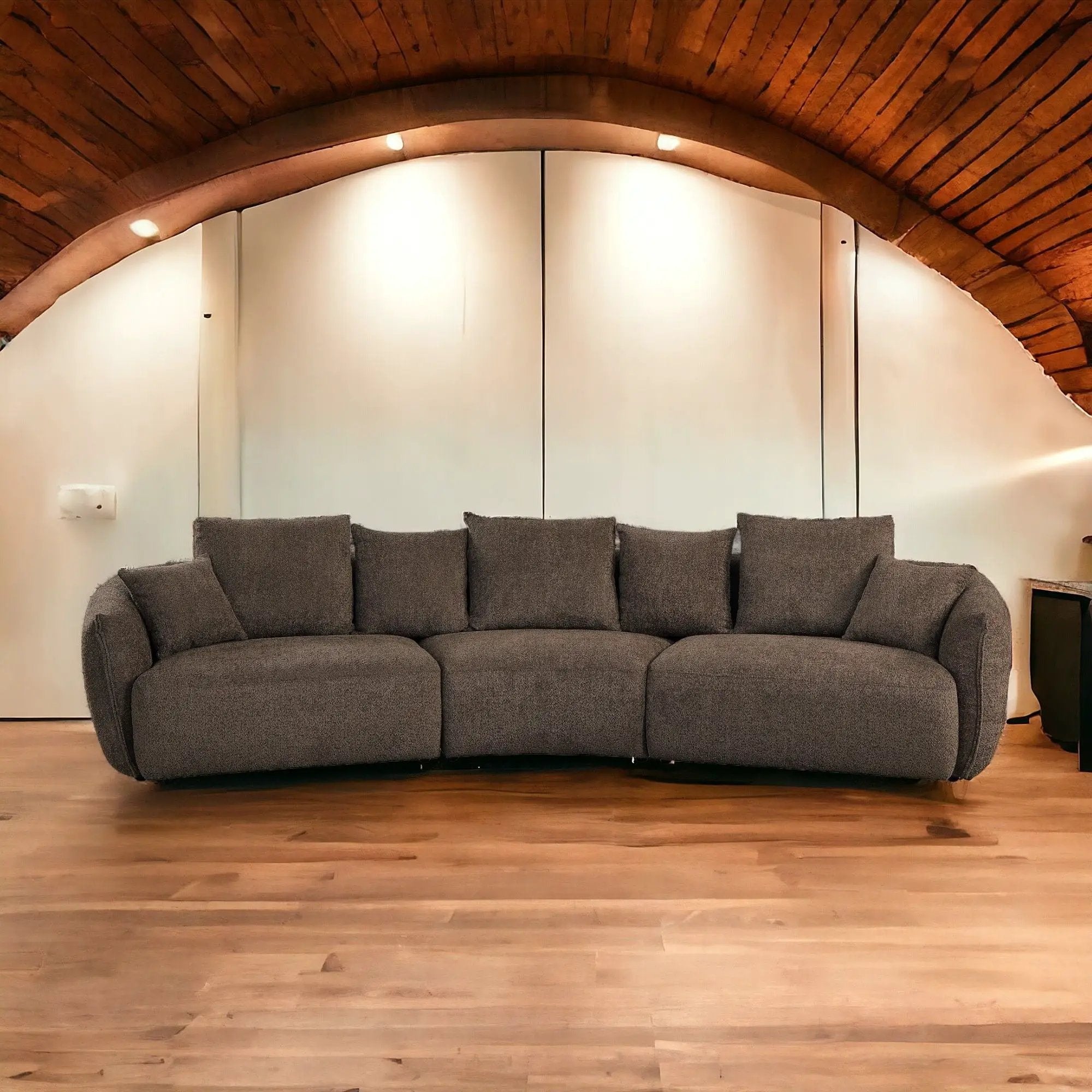 Bash - Anthology Boucle Sofa With Pillows - Brown by Unique Piece Furniture