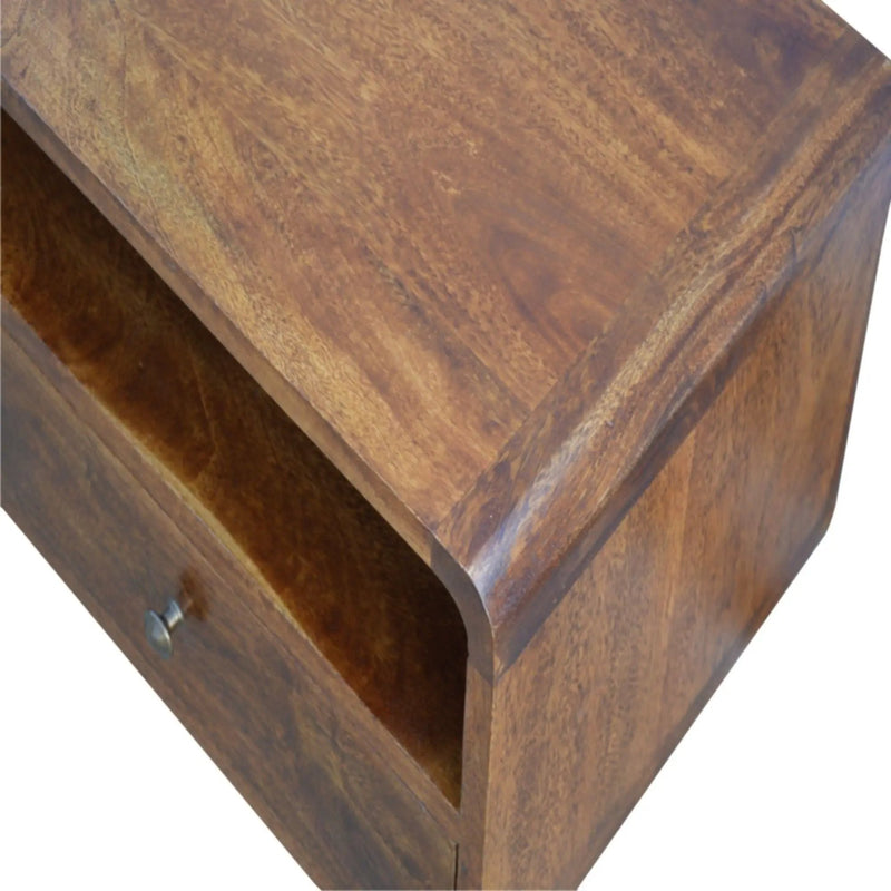 Solid Wood Curved Media Unit by Unique Piece Furniture