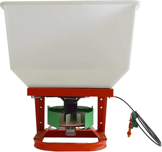 ATV/UTV Seed Fertilizer Spreader Broadcast Spreader 265lbs Garden Farmer Tractor Spreader 12V Variable Easy Fix Fertilizer Hopper Dry Material Spreader by GreenHaven Gardens