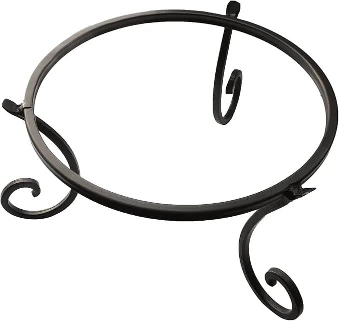 Metal Gazing Ball Stand for 10 or 12 Inch Balls, Low Short Wrought Iron Gazing Globe Display Stand Garden Sphere Holder, Fade and Weather Resistant Outdoor Decoration for Homes, Yards and Gardens by GreenHaven Gardens