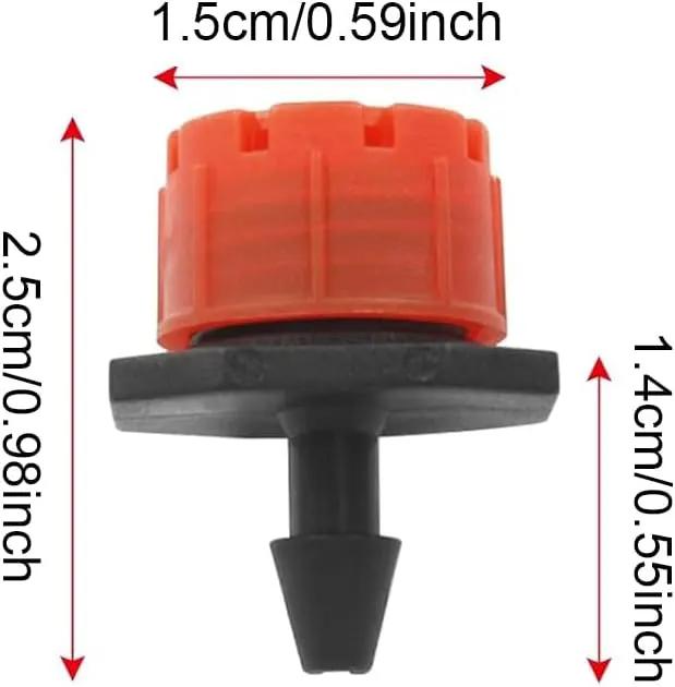 Penta Angel 50/100/200 Pcs Adjustable Irrigation Sprinklers Watering Drippers Sprinklers Emitter Drip System On 1/4" Barb (100) by GreenHaven Gardens