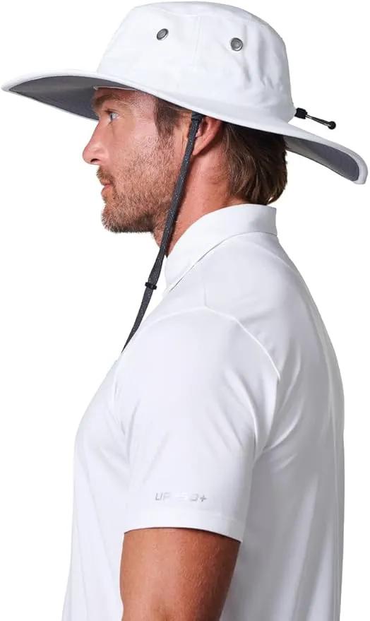 Men's Shapeable Wide Brim Hat - UPF 50 Sun Protection - Maximum Coverage on Your Next Adventure - Sun Fearless Leo Hat by GreenHaven Gardens
