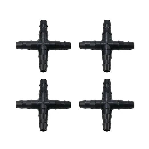 Dnyta 50pcs Drip Irrigation Barbed Coupling for 1/4 Inch Irrigation Tubing Drip Irrigation Fittings Drip Line Connectors Barb Fittings PVC for Plant Drip or Yard Spray Irrigation by GreenHaven Gardens