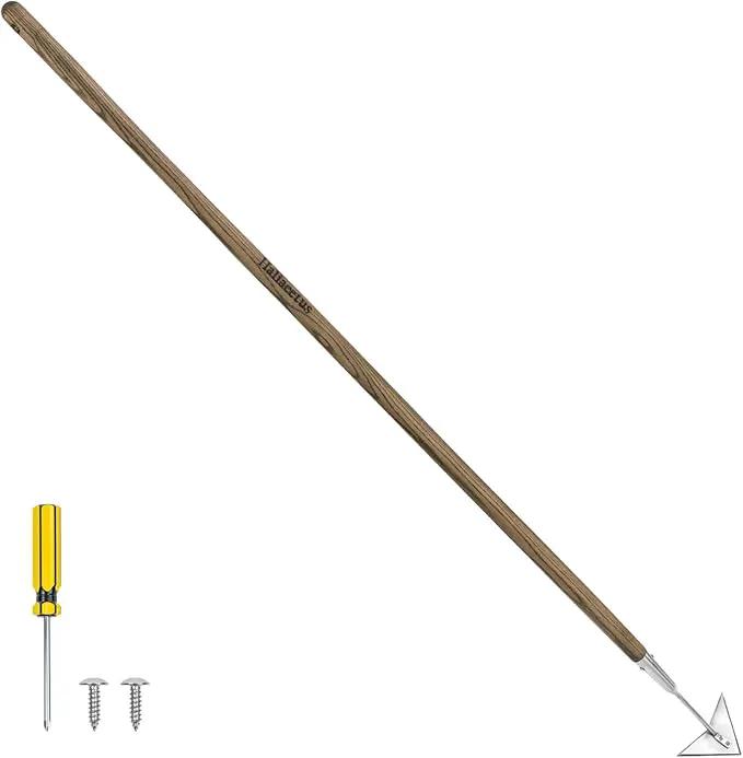 Haliaeetus Triangle Hoe, 60'' Scuffle Hoe for Keeping Your Back from Tiring Out, Weeding Just in Push-Pull Motion, Rogue Hoe with Triangle Head for Quickly Clear Out a lot of Weeds from All Direction by GreenHaven Gardens