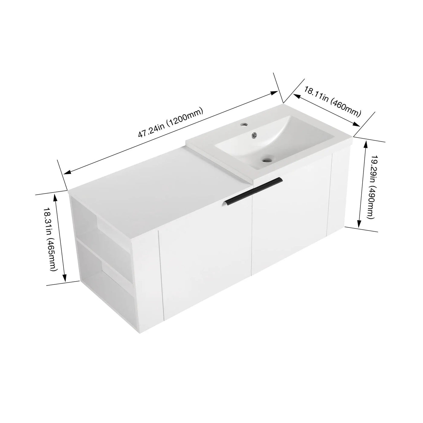 Modern Bathroom Vanity Sink Combo With Spacious Storage by HouseOfZazla
