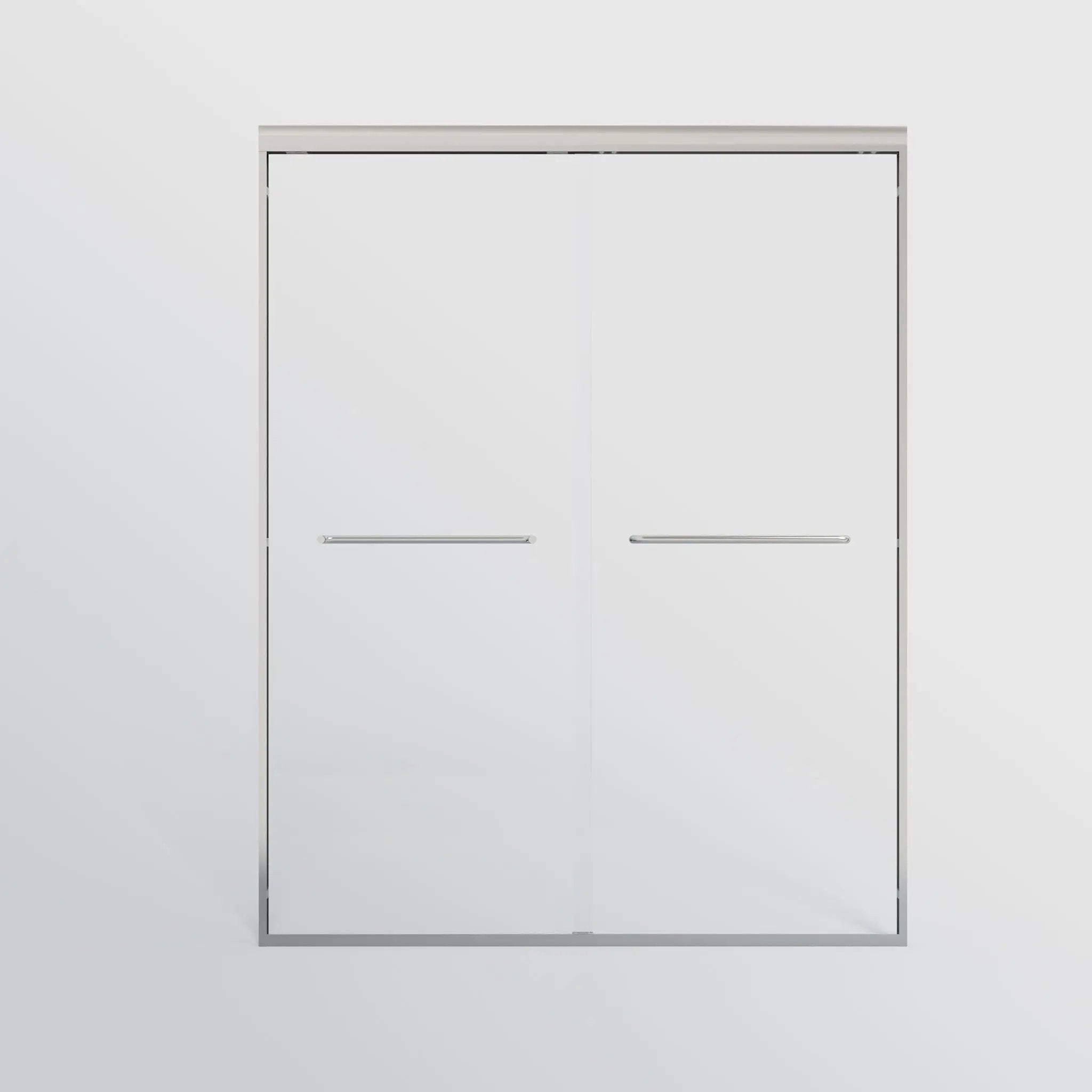 Double Sliding Shower Door, Semi-Frameless Bypass Bathroom Sliding Door With 1/4" (6 Mm) Tempered Glass For Walk-In Shower by HouseOfZazla