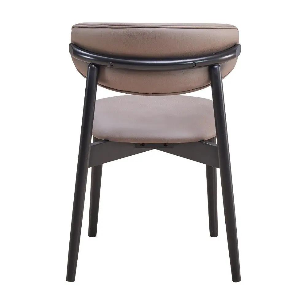 Lanae - Side Chair (Set of 2) - Coffee Polish Microfiber & Black by Unique Piece Furniture