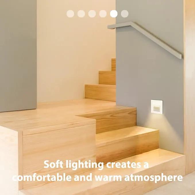 8Pack 3W LED Step Light, Warm White 3000K IP65 Waterproof Recessed Wall Light, Staircase Light Lighting lamp, Inside Outside Garden Balcony Corridor, Aluminum, 120V,White by GreenHaven Gardens