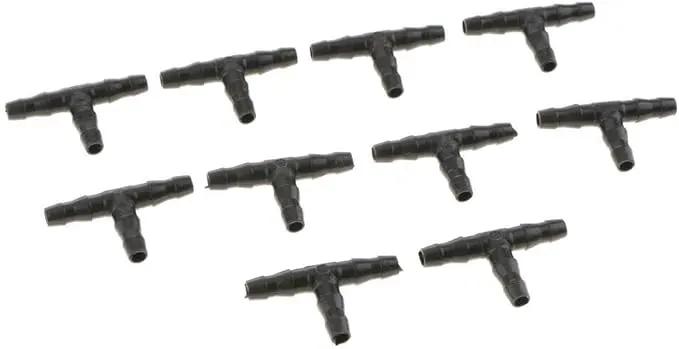 10PCS Micro Drip Irrigation System Dripper Tee Pipe Barb Hose Watering Garden by GreenHaven Gardens