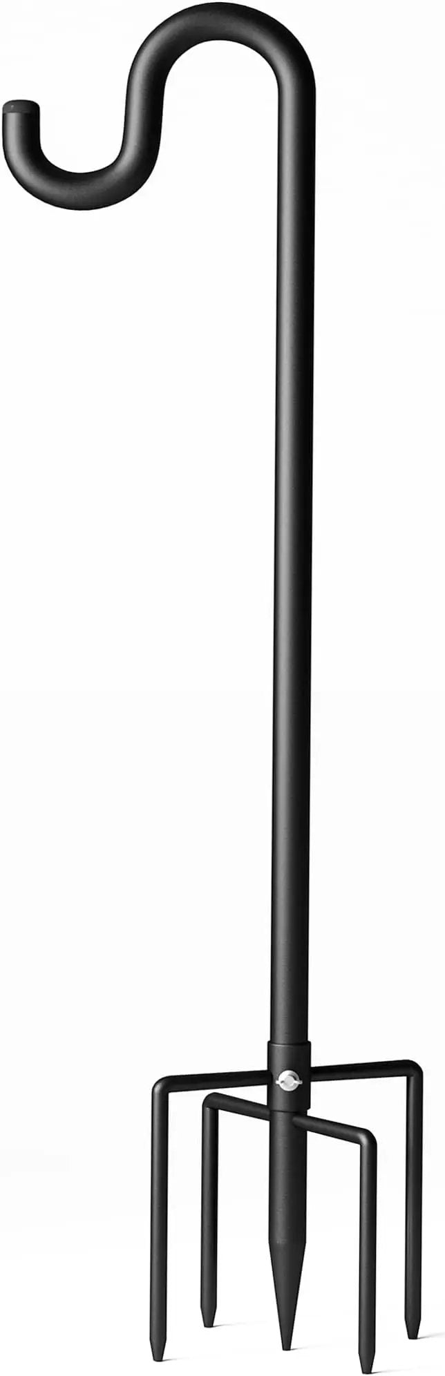 76" Shepherds Hooks for Outdoor, Extra Thick Bird Feeder Pole with 5 Prong Base, Adjustable Shepards Hook for Garden, Weddings, Hanging Plant by GreenHaven Gardens