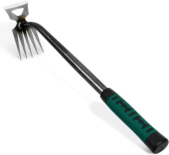 Weed Puller Tool, Time-Saving Garden Tools, Upgraded Hadfield Steel Weeding Tool Multifunctional Weeder, Dandelion Weed Puller Tool Gardening Tools for Yard, 5 Teeth by GreenHaven Gardens