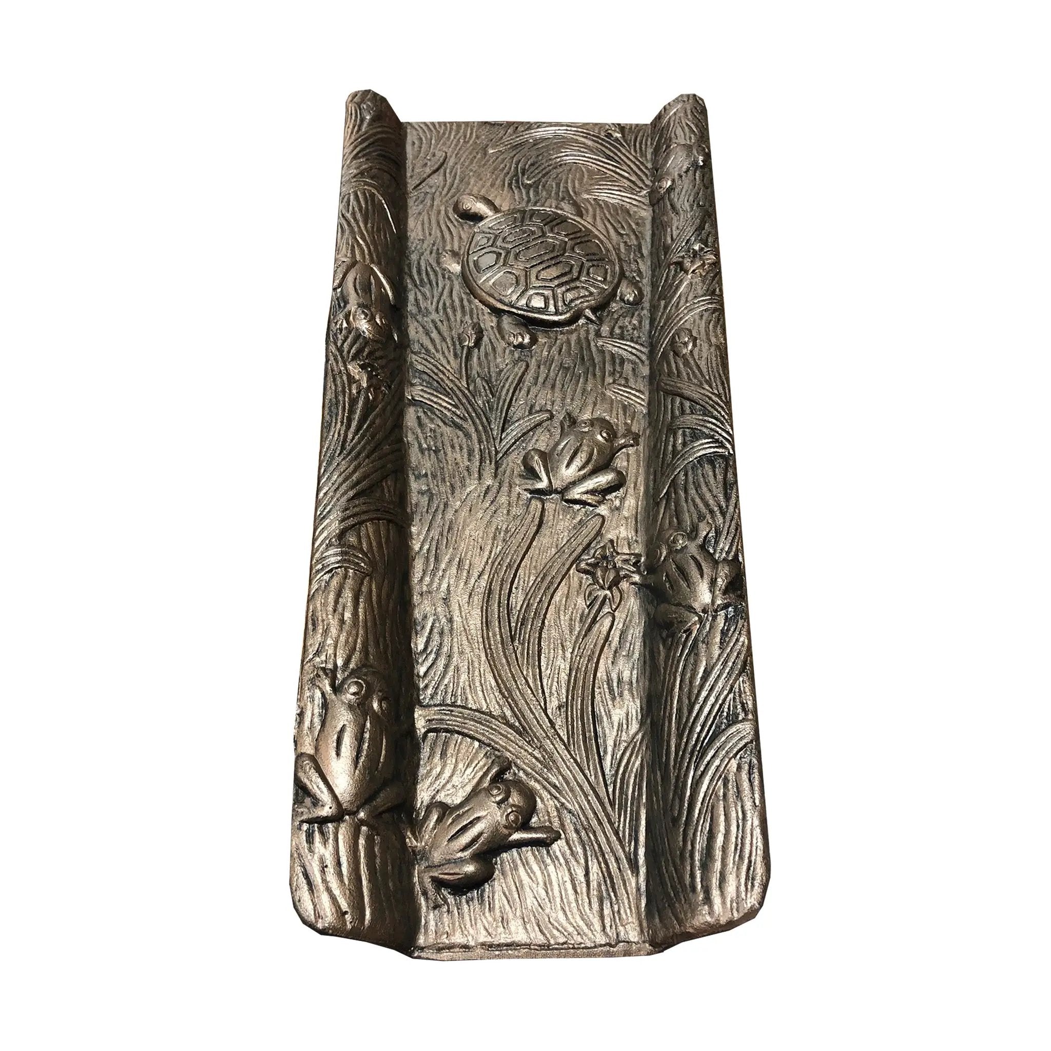 Bronze 22.5-in Cast Aluminum Downspout Gutter Turtle Splash Block by Sharicks