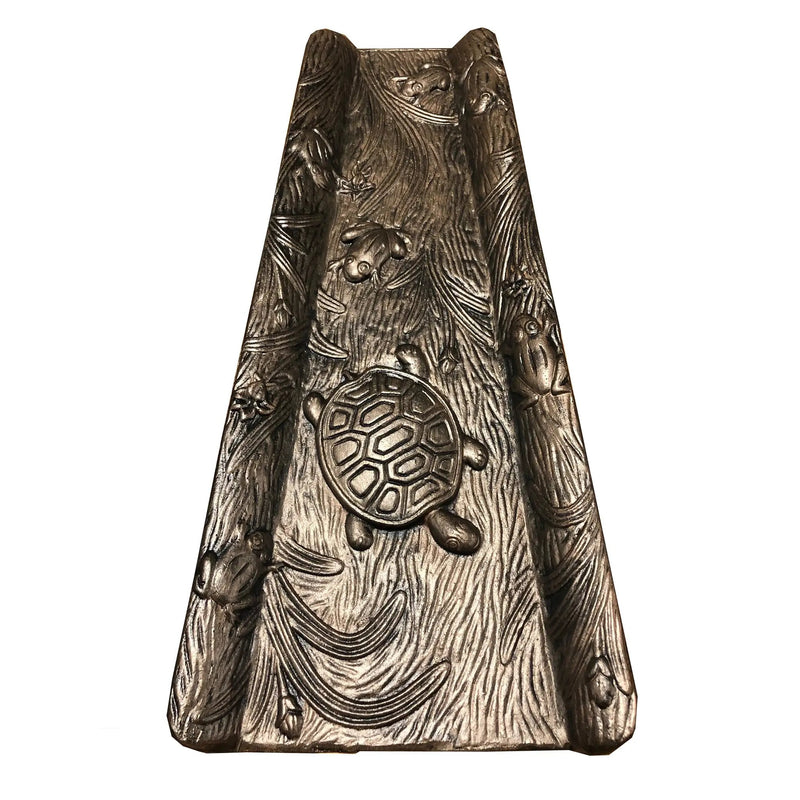 Bronze 22.5-in Cast Aluminum Downspout Gutter Turtle Splash Block by Sharicks