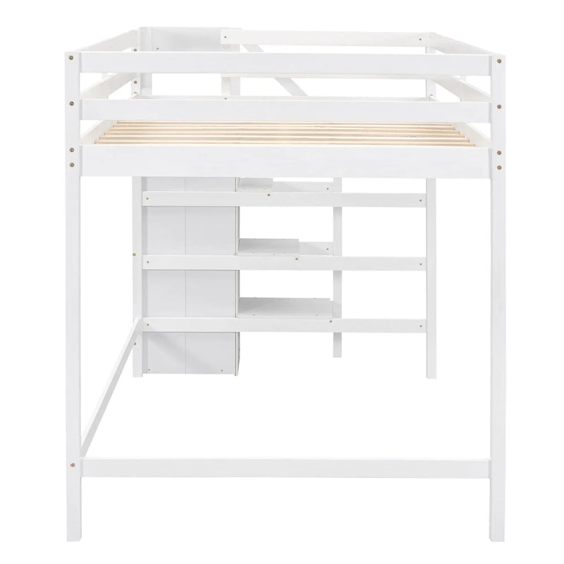 Loft Bed With Built In Storage Wardrobe And Staircase by Unique Piece Furniture