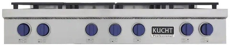 Kucht 48" Stainless Propane Cooktop, KFX489T/LP-B by Farmhouse Kitchen and Bath