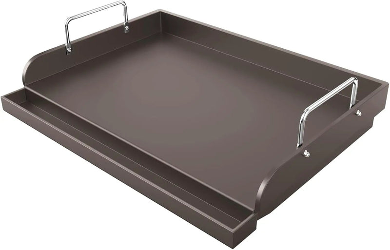 Griddle for Gas Grill Metal Cooking Griddle Pan for Outdoor Gas Grill, 17" x13" Flat Top Plate Skillet Pan Teppanyaki Insert for Weber Charbroil Camp Chef and Charcoal/Electric by GreenHaven Gardens